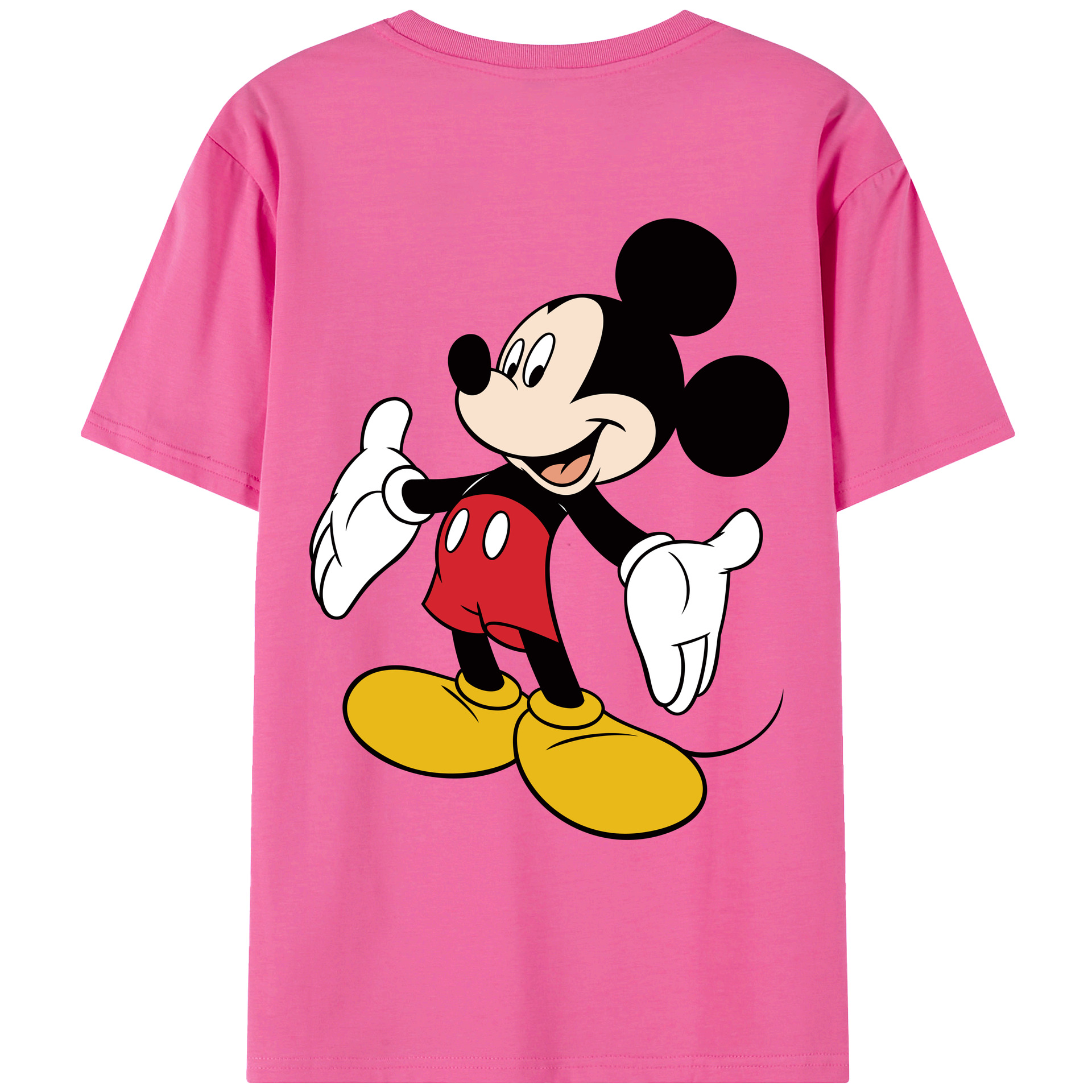 ミッキーマウス Mickey Mouse レディース半袖Tシャツ(バックプリント)